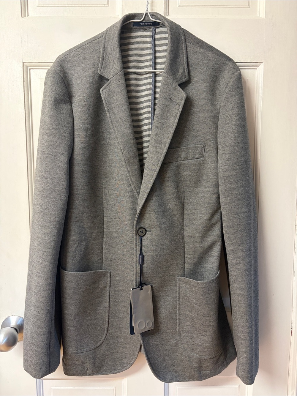 7 Diamonds Urbino Knit Blazer sport jacket in grey men’s size medium NWT